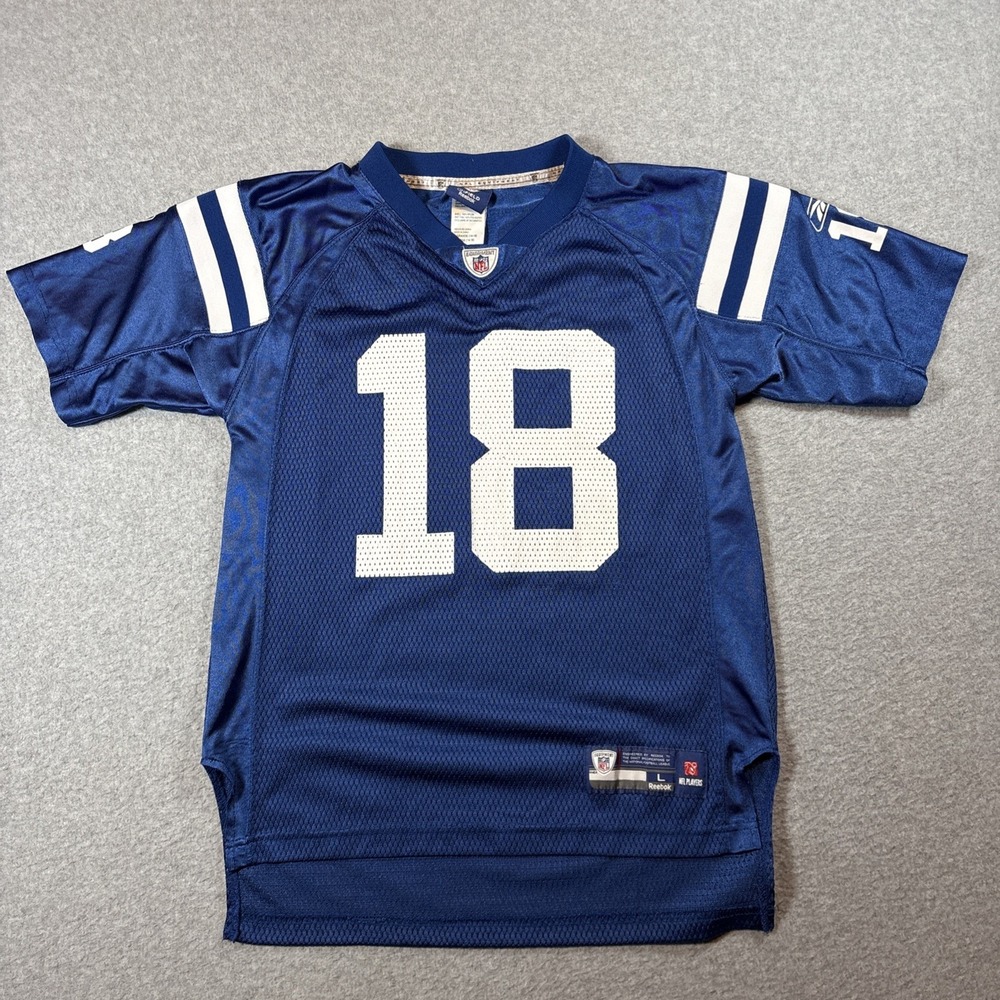 Reebok NFL Equipment Peyton Manning #18 Indianapolis Colts Youth L 14-16 Jersey